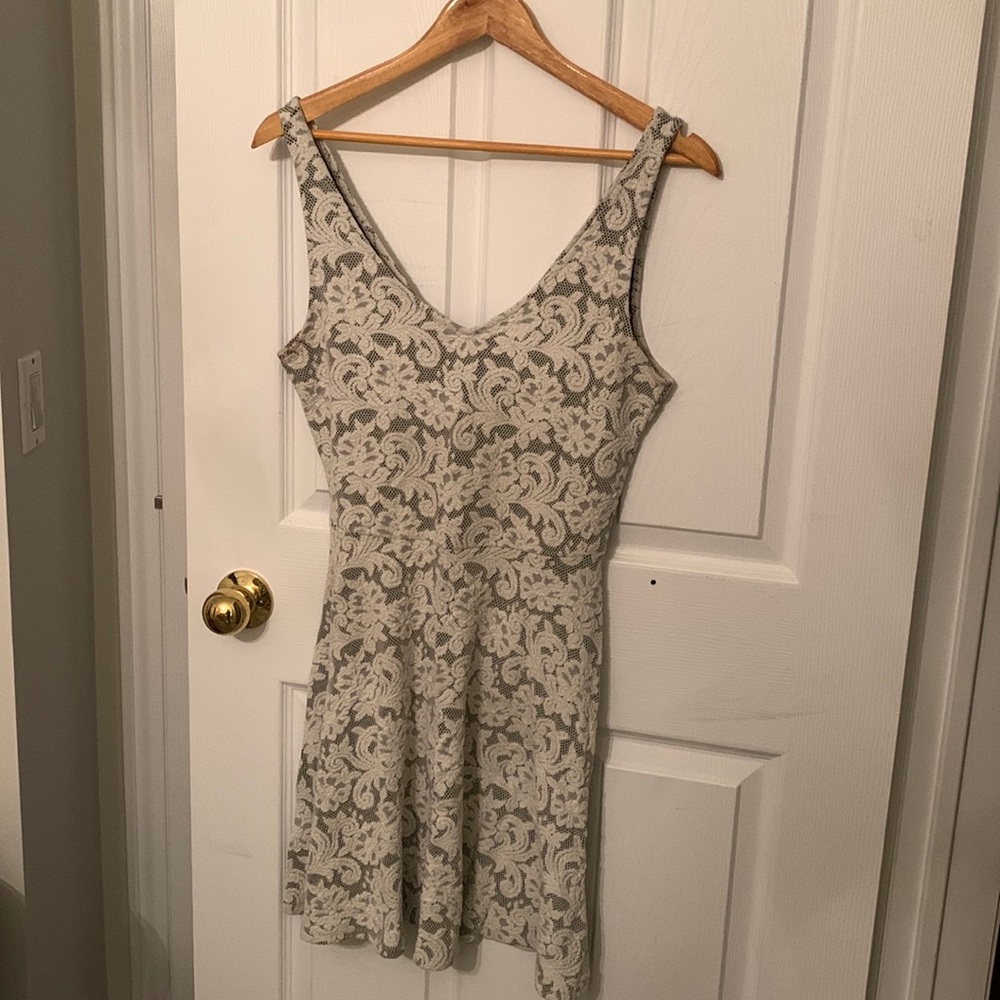 Abercrombie and Fitch white lace skater dress